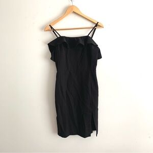& other stories black ruffle mini dress